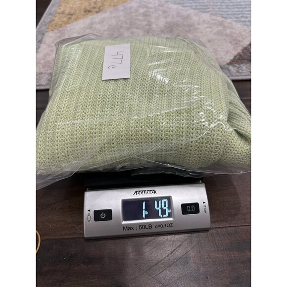 Crazy Horse Liz Claiborne Light Green Ribbed Half-Zip Sweater Sz Medium - Picture 11 of 11